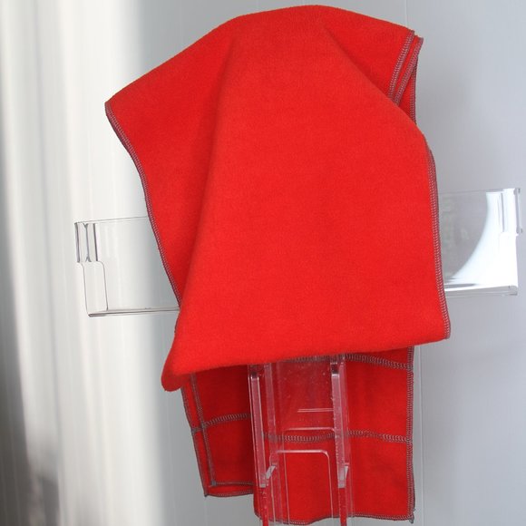 VINTAGE Structure Brand Fleece Scarf 1990's Y2K Red Rare - Picture 4 of 6